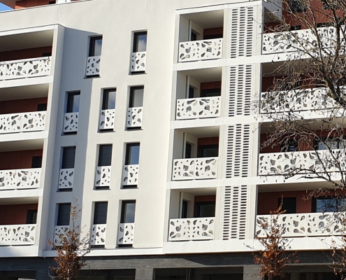 Square Oréa à Lormont (33) - Advento Architecture (33) - SCCV Rue Dupin & Promobat (33) - 1400 m² de briques BlocStar Am90 et AC19