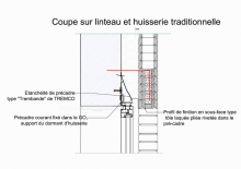 AS100-2-Coupe sur Linteau & Huisserie Traditionnelle