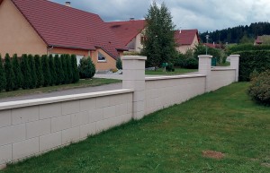 Mur de Clôture en Blocs ELCO Alvéolés_lisses Ton Pierre