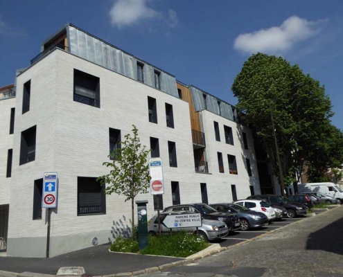22 Logements i3F à Villejuif (94) - CLE-Millet Architecte à Paris (75) - Immobilière 3F (75) - 760m² Briques BlocStar Am90