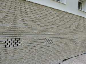 1.005 m² Briques BlocStar Am90 Parement Ton Pierre 1/3 parement lisse et 2/3 parement clivé / Joint horizontal Sec de 5 mm