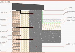 Acrotère couvertine béton