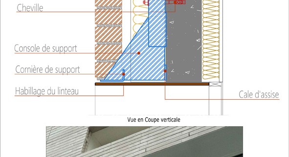 Linteau de baie-Départ de briques