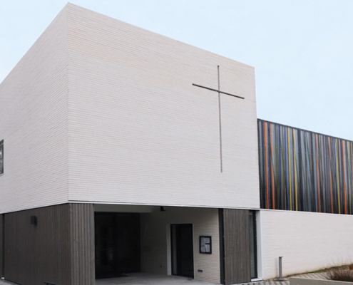 Eglise St Joseph à Montigny les Cormeilles (95) - Enia Architectes (93) - 640 m² de briques BlocStar Am90 et Plaquettes Ac19