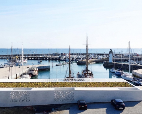 Opération Port Haliguen à Quiberon (56) - DDL Architecte (56) - Compagnie des ports du Morbihan - 840 m² de briques béton BlocStar AmR70, AmR90 et AmR180