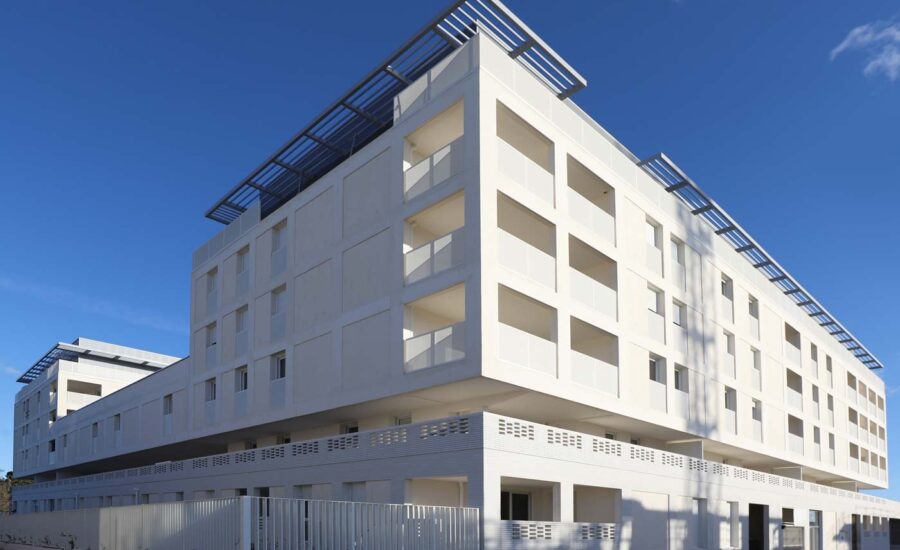 Cosmopoly - Zac Eureka à Castelnau le Lez (34) - Taillandier Architectes (31) - 1900 m² de Briques BlocStar Am70, AmR210 et Plaquettes Ac19 Lisses et Clivées