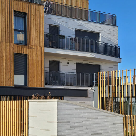 35 Logements à Bondoufles - Cussac architecte (75) - Polylogis (LOGIREP) (92) - 2200m² Briques BlocStar Am90 et Plaquettes Ac19