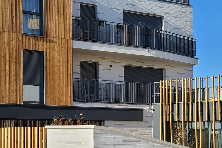 35 Logements à Bondoufles - Cussac architecte (75) - Polylogis (LOGIREP) (92) - 2200m² Briques BlocStar Am90 et Plaquettes Ac19