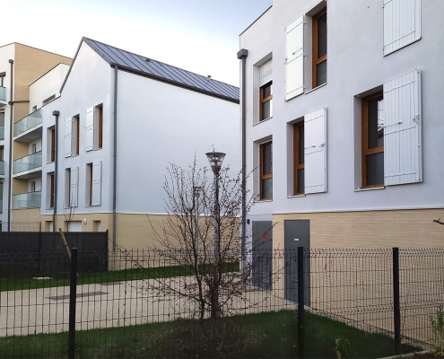 64 Logements à Villepinte Zac la Pepinière (93) - Cussac architecte (75) - I3F (75) - 575m² de Plaquettes BlocStar Ac19