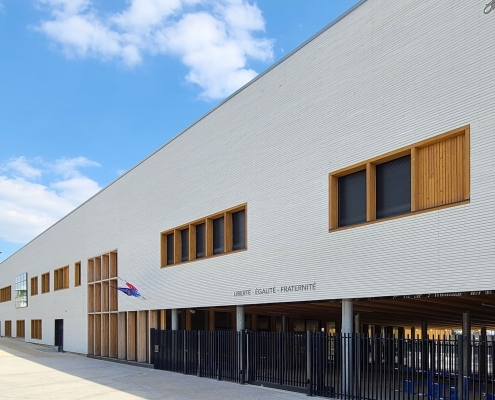 Collège, gymnase à Orléans (45) – Archi5 Prod (93) – 2500m² Briques BlocStar AmR70 Lisses et Clivées