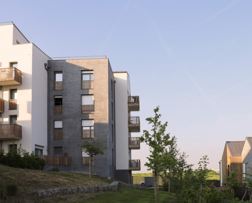 87 Logements I3F Le Louvres (95) - Cussac Architectes (75) - Immobilière 3F (93) - 1990 m² de Plaquettes BlocStar Ac19