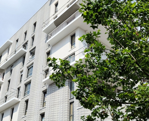 Logements à Romainville (93) - MFR architectes (75) - Nexity (75) et Eiffage Immobilier (78) - 2600 m² de Plaquettes Ac19