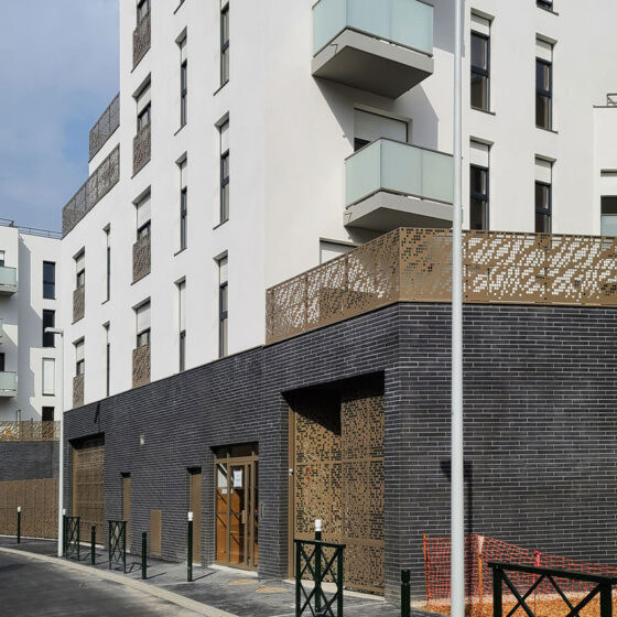 111 Logements et Résidence étudiante à Nanterre (92) - Seura Architectes (75) - Bouygues Immobilier (92) - 1800 m² de Plaquettes BlocStar Ac19