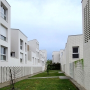 Logement Guesdes à Bègles (33) - Faye Architecte (33) DSA (33) - 70 m² de Briques BlocStar Am90, Am 180 et Plaquettes Ac19 - Moucharabieh