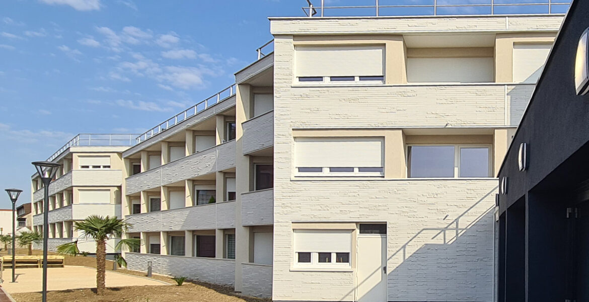 Foyer des Lilas à Drancy (93) - Arcature (75) - OPH DE DRANCY - HSF HABITAT SOCIAL - 1150 m² de briques BlocStar Am70 et de Plaquettes BlocStar Ac19