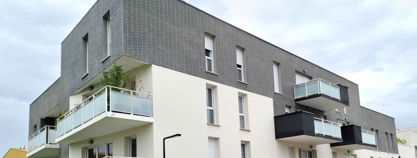 Logements Clemenceau à Villenave-d'Ornon (33) - Blamm Architecture (33) - Vinci Immobilier (33) - 1350m² de Plaquettes BlocStar Ac19