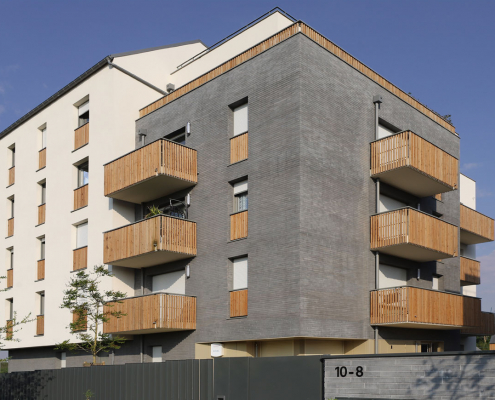 87 Logements I3F Le Louvres (95) - Cussac Architectes (75) - Immobilière 3F (93) - 1990 m² de Plaquettes BlocStar Ac19