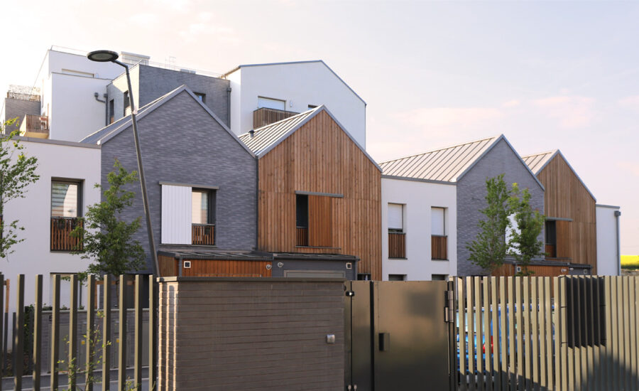 87 Logements I3F Le Louvres (95) - Cussac Architectes (75) - Immobilière 3F (93) - 1990 m² de Plaquettes BlocStar Ac19