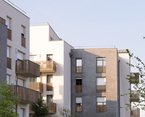 87 Logements I3F Le Louvres (95) - Cussac Architectes (75) - Immobilière 3F (93) - 1990 m² de Plaquettes BlocStar Ac19