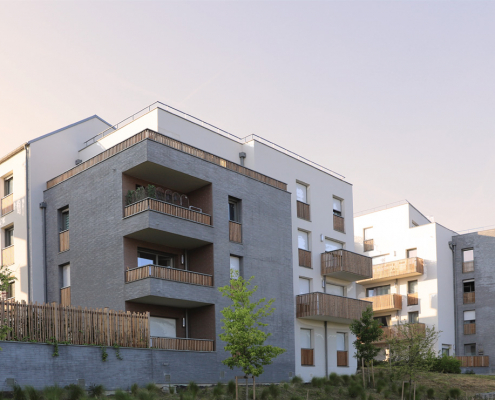 87 Logements I3F Le Louvres (95) - Cussac Architectes (75) - Immobilière 3F (93) - 1990 m² de Plaquettes BlocStar Ac19