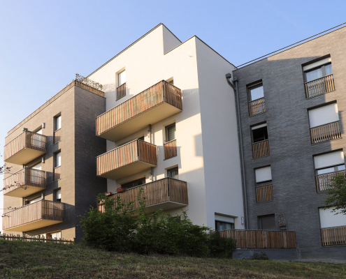 87 Logements I3F Le Louvres (95) - Cussac Architectes (75) - Immobilière 3F (93) - 1990 m² de Plaquettes BlocStar Ac19