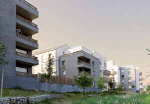 87 Logements I3F Le Louvres (95) - Cussac Architectes (75) - Immobilière 3F (93) - 1990 m² de Plaquettes BlocStar Ac19