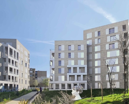 101 Logements à Nanterre (92) - Thibaud Babled Architectes Urbanistes (75) - Emerige (75) - 8350 m² de Plaquettes BlocStar Ac19