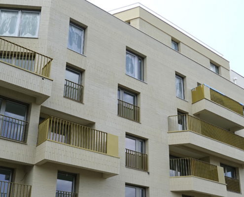 Logements collectifs à Villejuif (94) - NaaJa Architectes Urbanistes (93) - CITIC Ile de France (91) - 1000 m² de Plaquettes BlocStar Ac19