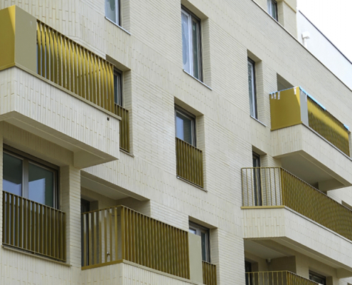 Logements collectifs à Villejuif (94) - NaaJa Architectes Urbanistes (93) - CITIC Ile de France (91) - 1000 m² de Plaquettes BlocStar Ac19