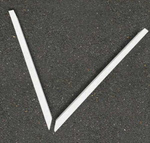 Plaquettes biseautées à 35° (angle sortant/ rentrant).