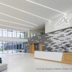 Siège du Crédit agricole Centre Ouest dit « CACO » à Limoges (87) - AIA Architectes (69) + BVL Architectes (87) - 1063 m² de Briques Béton BlocStar AmR70& Am90 en hauteur 10