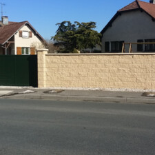 Séparatif Extérieur en Blocs Coffrant Elco clivé Jaune Paille