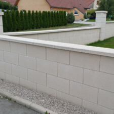 Mur de Clôture en Blocs ELCO Alvéolés Parement lisse Ton Pierre