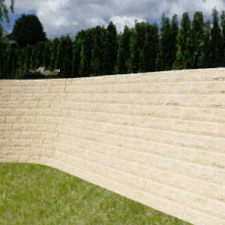 Séparatif Extérieur & mur de Clôture en Blocs ELCO Coffrant de 20 : Parement Clivé Jaune Paille