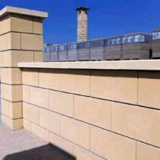 Séparatif Extérieur & mur de Clôture en Blocs ELCO Coffrant de 20 : Parement lisse Ton Pierre